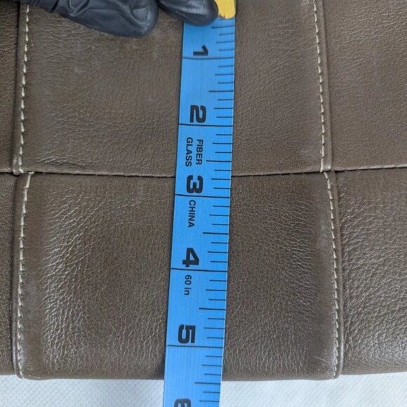 Christian Dior CD Logo Leather Large Shoulder Bag Brown Made in France - Picture 13 of 14